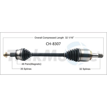 Surtrack Axle Cv Axle Shaft, Ch-8307 CH-8307